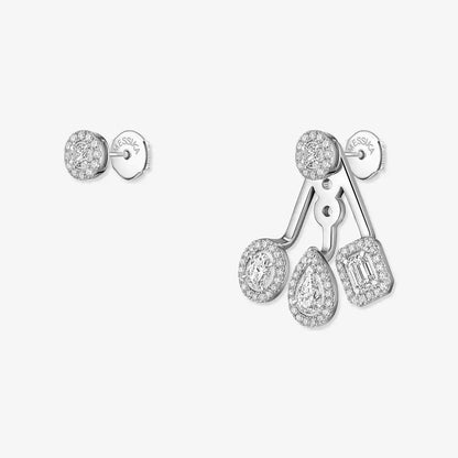 [Aurelle Style] My Twin Trio  Diamond Earrings
