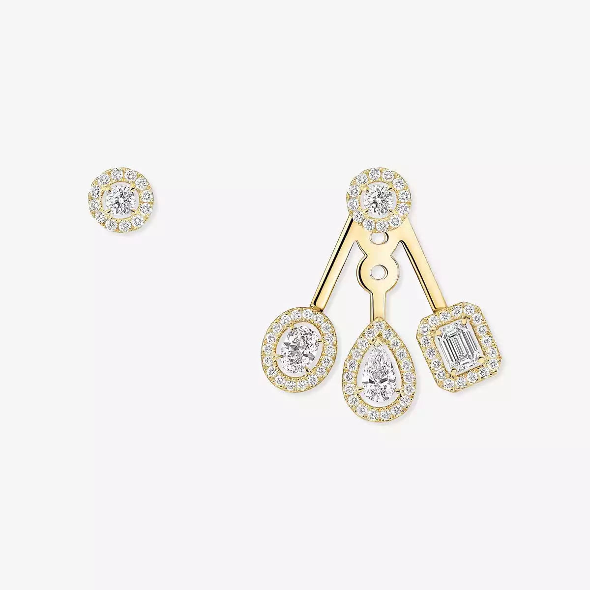 [Aurelle Style] My Twin Trio  Diamond Earrings