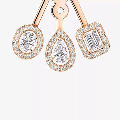 [Aurelle Style] My Twin Trio  Diamond Earrings