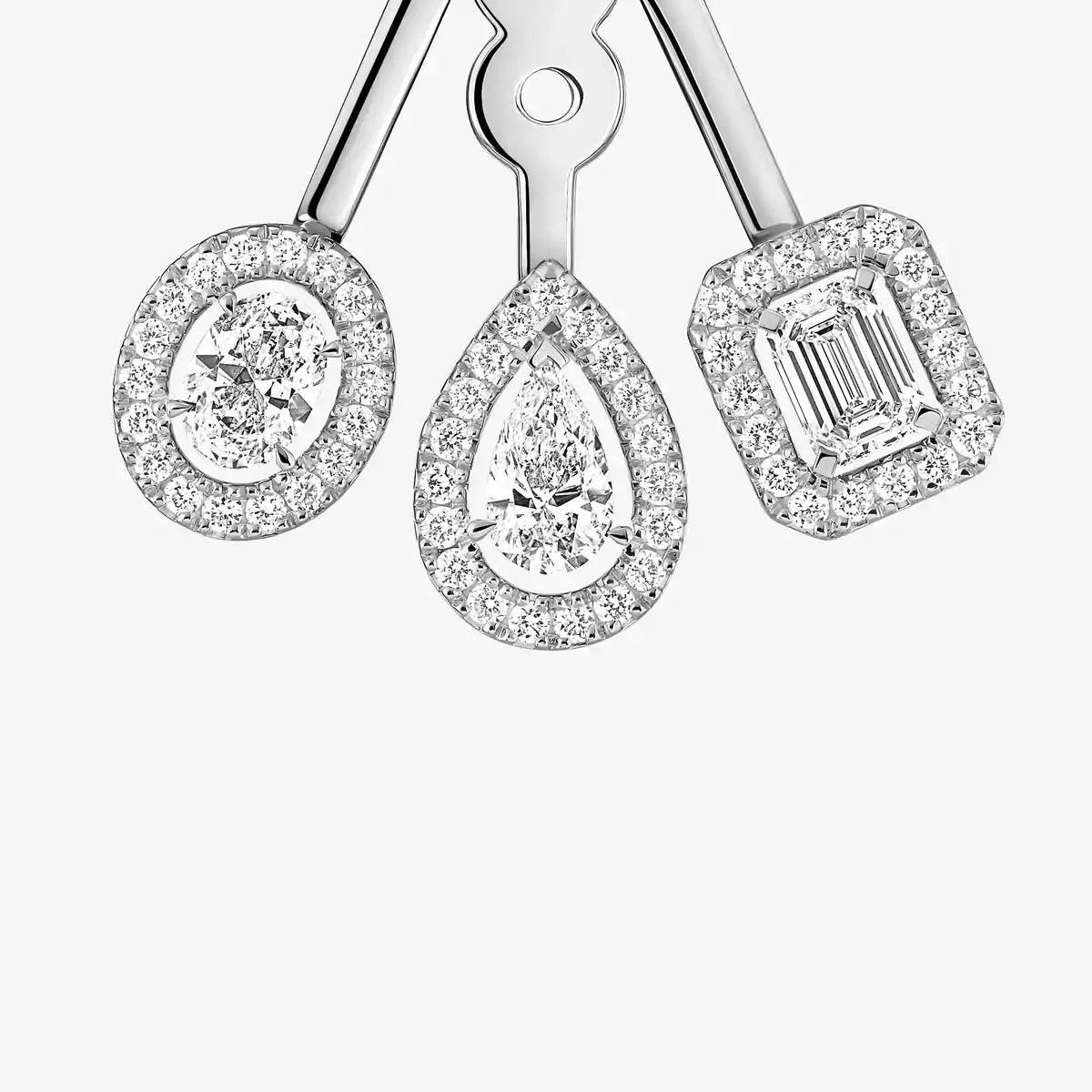 [Aurelle Style] My Twin Trio  Diamond Earrings