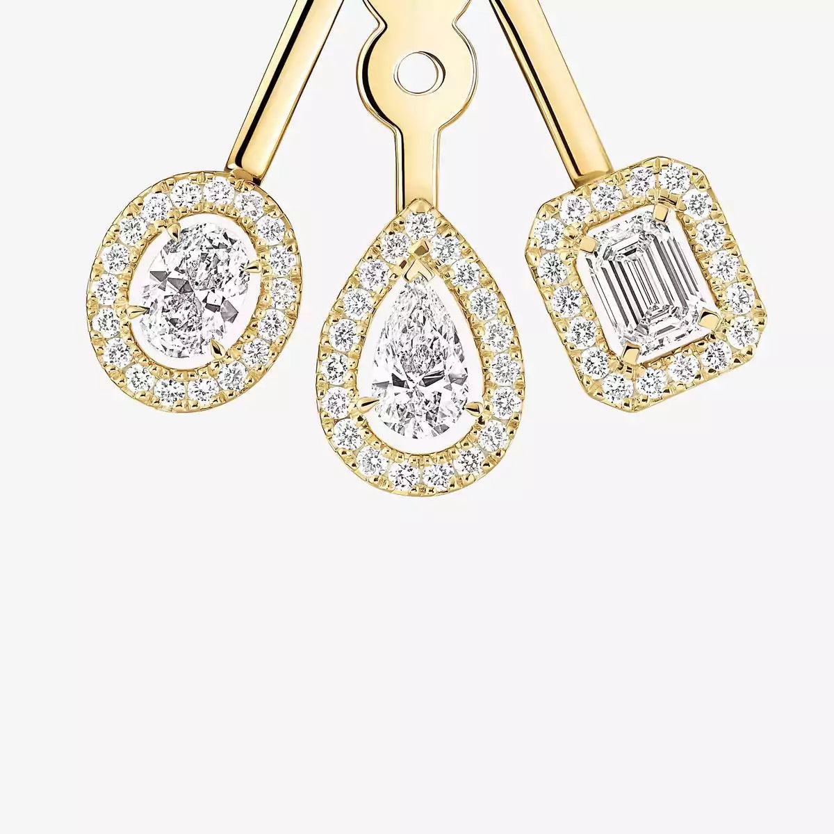 [Aurelle Style] My Twin Trio  Diamond Earrings