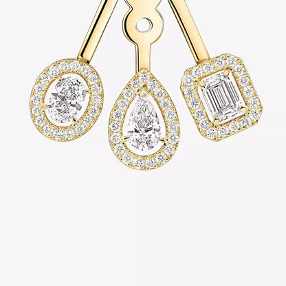 [Aurelle Style] My Twin Trio  Diamond Earrings