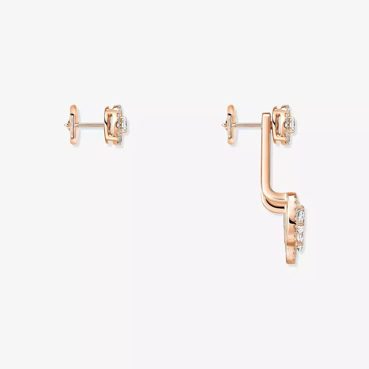 [Aurelle Style] My Twin Trio  Diamond Earrings