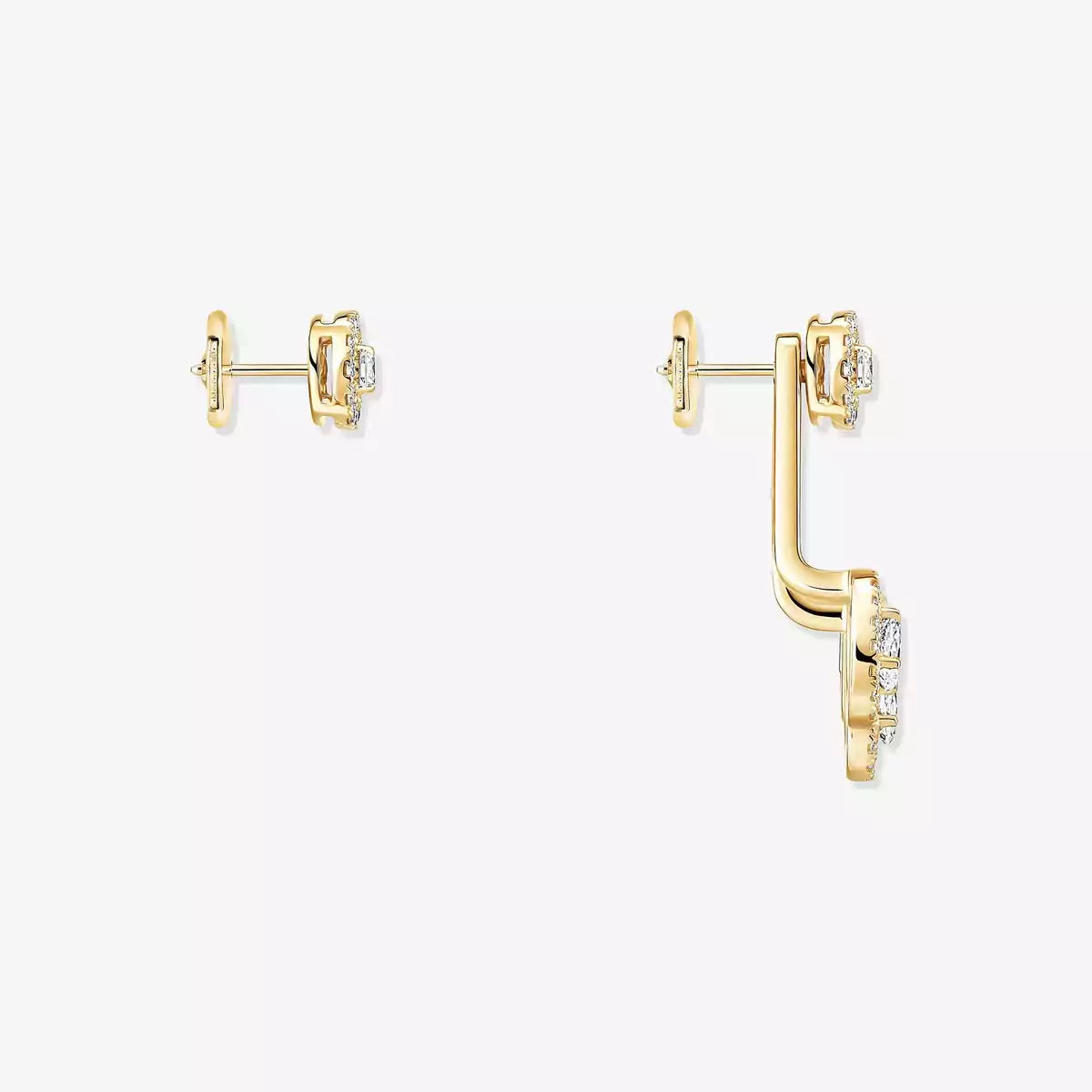 [Aurelle Style] My Twin Trio  Diamond Earrings