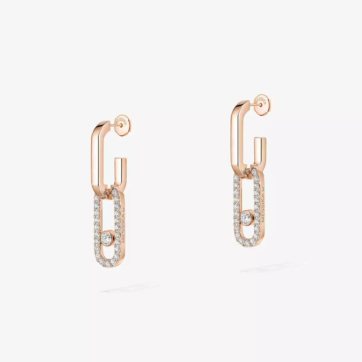 [Aurelle Style]Move Link Diamond Earrings