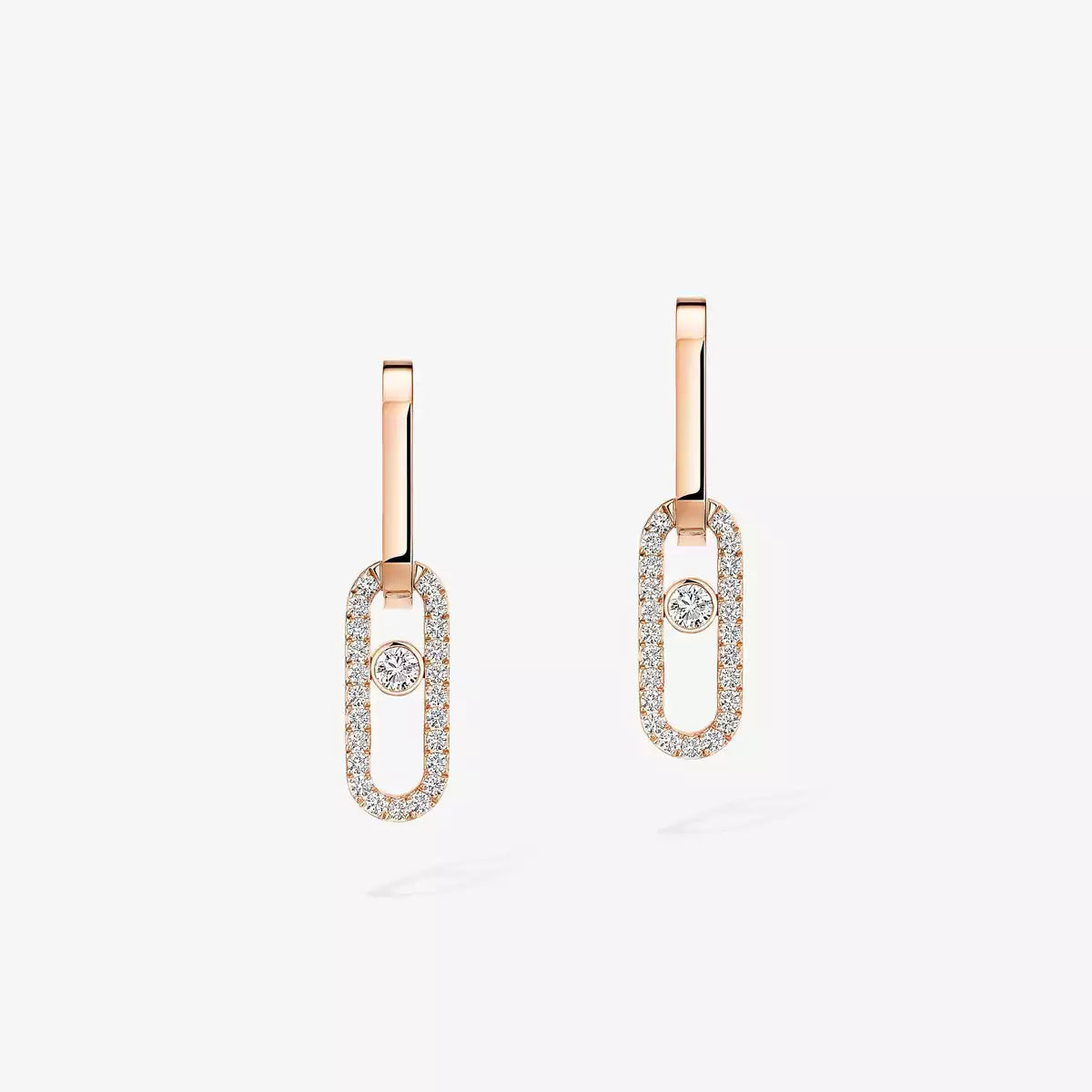 [Aurelle Style]Move Link Diamond Earrings