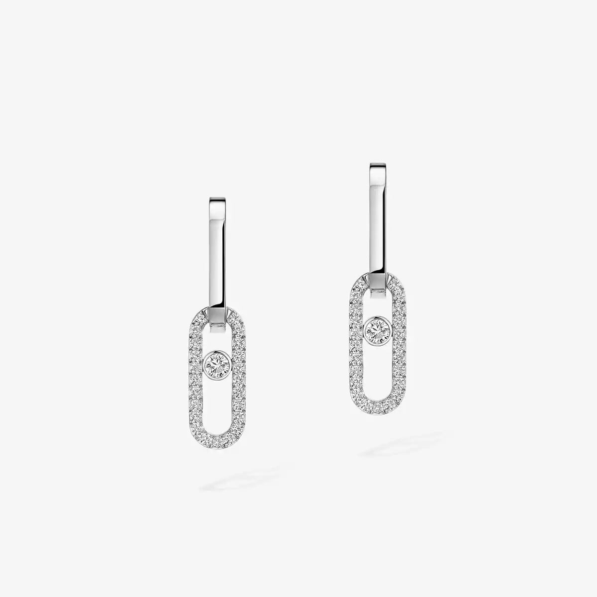[Aurelle Style]Move Link Diamond Earrings