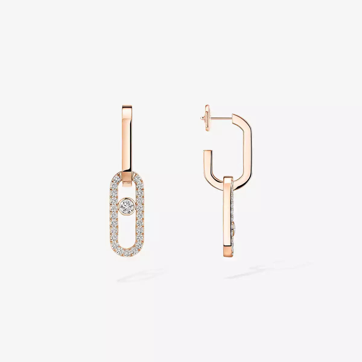 [Aurelle Style]Move Link Diamond Earrings
