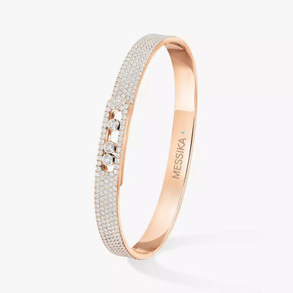 [Aurelle Style]Move Noa Full Pavé Diamond Bangle Bracelet