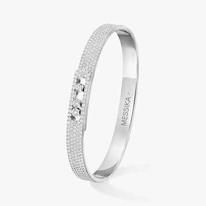 [Aurelle Style]Move Noa Full Pavé Diamond Bangle Bracelet