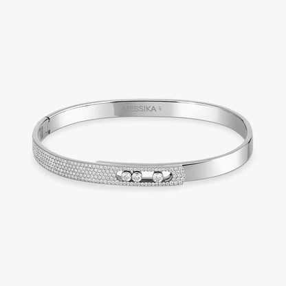[Aurelle Style]Move Noa Rose Gold Pavé Diamond Bangle Bracelet