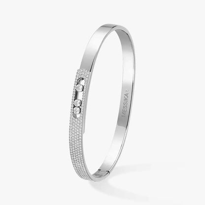 [Aurelle Style]Move Noa Rose Gold Pavé Diamond Bangle Bracelet