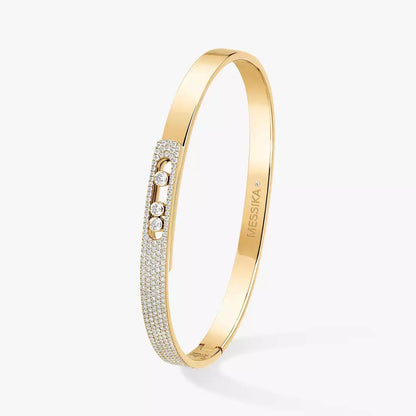 [Aurelle Style]Move Noa Rose Gold Pavé Diamond Bangle Bracelet