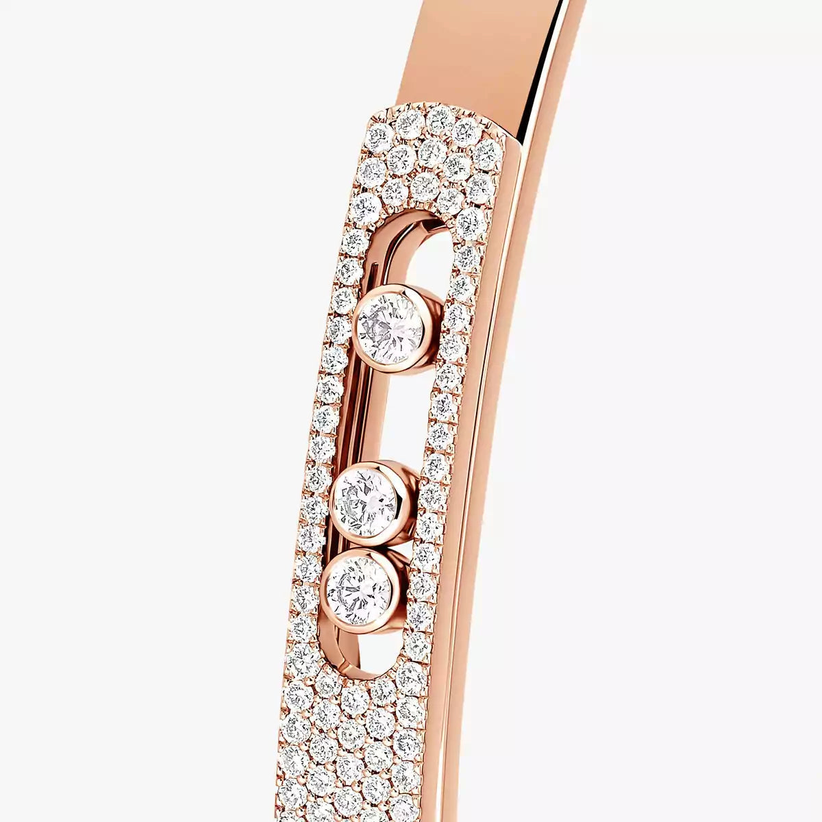 [Aurelle Style]Move Noa Rose Gold Pavé Diamond Bangle Bracelet