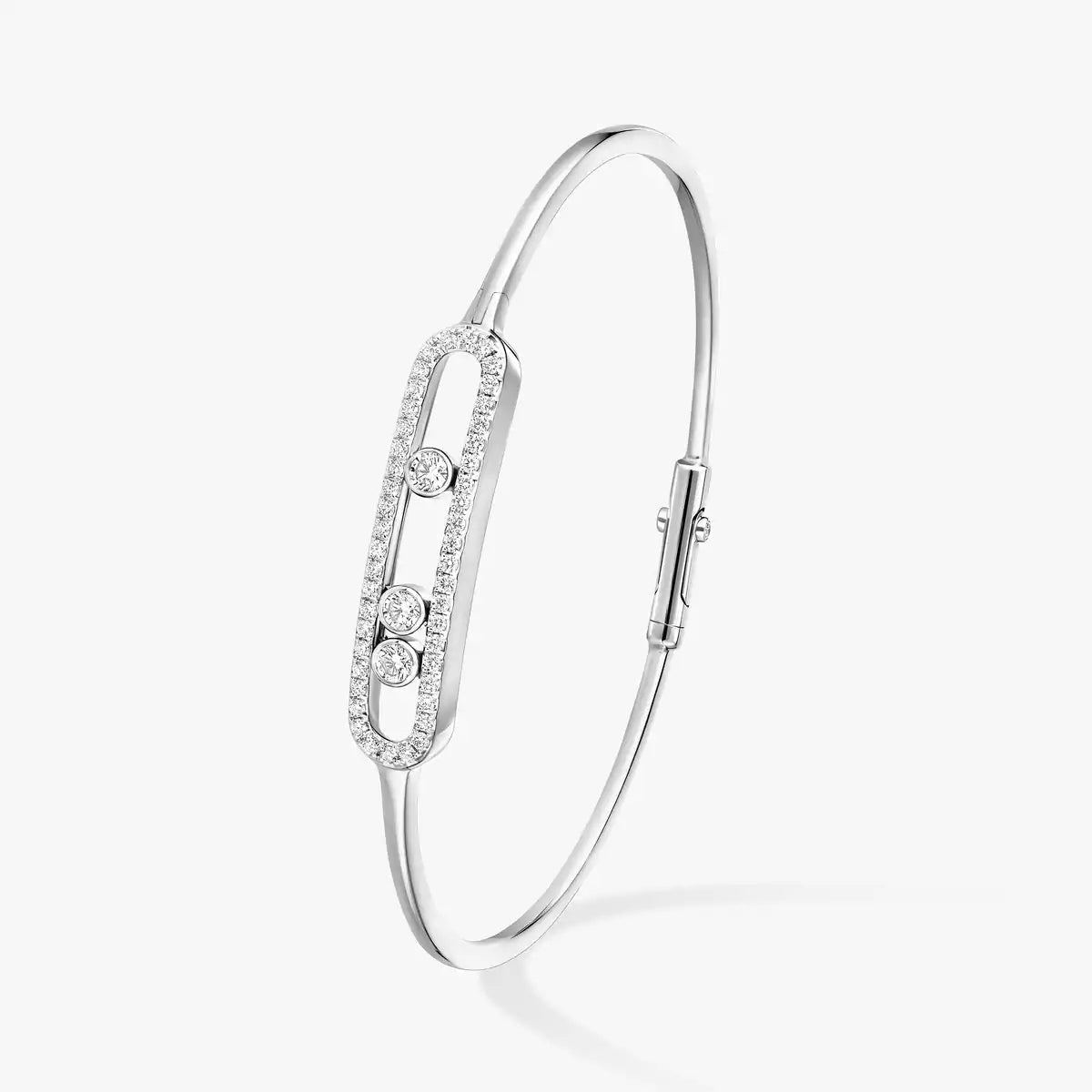 [Aurelle Style]Move Pavé Diamond Bangle Bracelet M