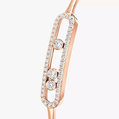 [Aurelle Style]Move Pavé Diamond Bangle Bracelet M