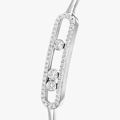 [Aurelle Style]Move Pavé Diamond Bangle Bracelet M