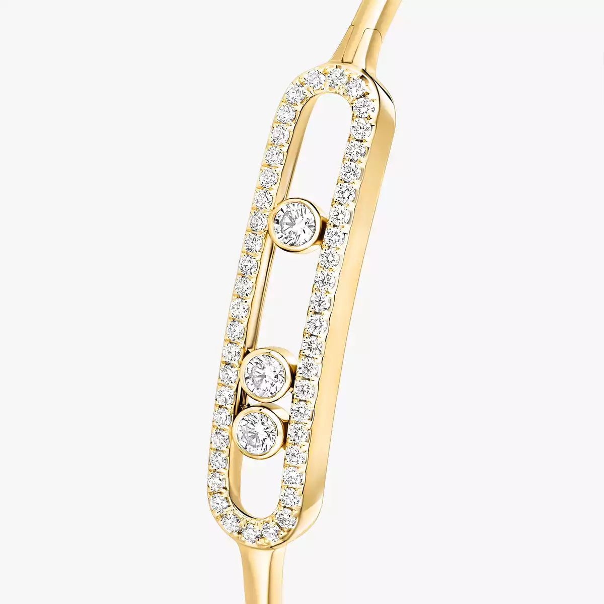 [Aurelle Style]Move Pavé Diamond Bangle Bracelet M