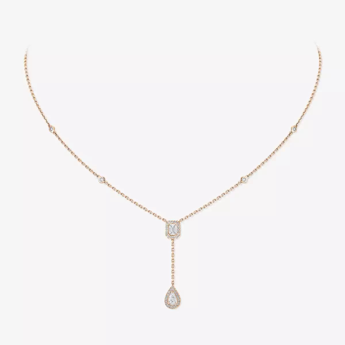 [Aurelle Style]Gold Diamond Tie Necklace