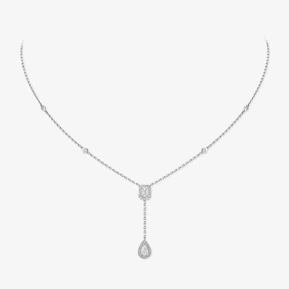 [Aurelle Style]Gold Diamond Tie Necklace