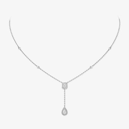[Aurelle Style]Gold Diamond Tie Necklace