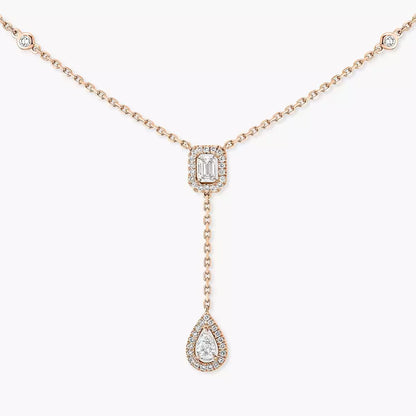 [Aurelle Style]Gold Diamond Tie Necklace
