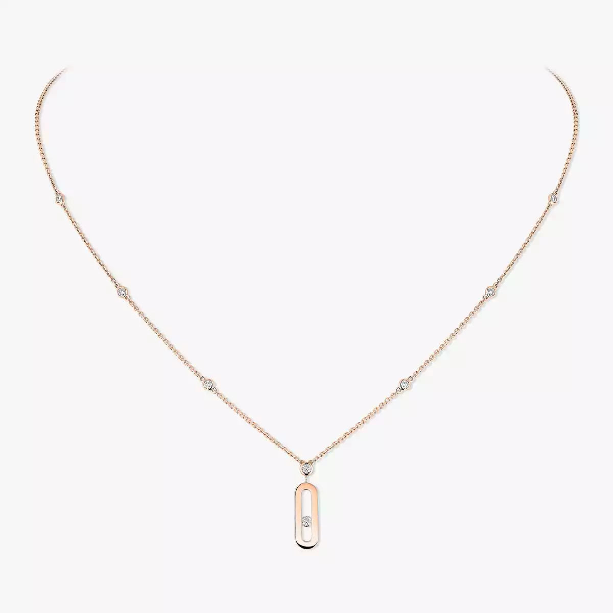 [Aurelle Style] Move Uno Gold Diamond Long Necklace