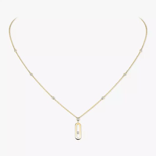 [Aurelle Style] Move Uno Gold Diamond Long Necklace