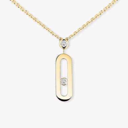 [Aurelle Style] Move Uno Gold Diamond Long Necklace