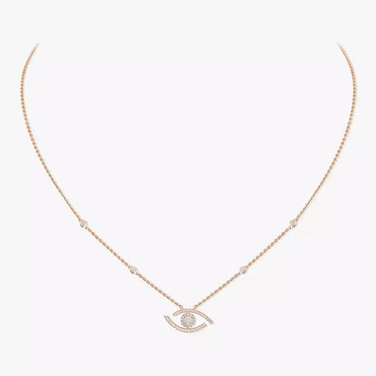 [Aurelle Style]Pave_ Diamond Necklace Lucky Eye