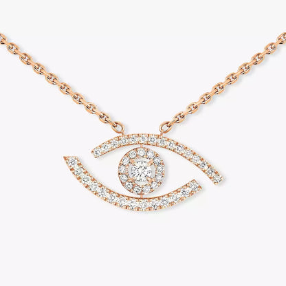 [Aurelle Style]Pave_ Diamond Necklace Lucky Eye