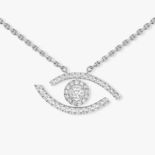 [Aurelle Style]Pave_ Diamond Necklace Lucky Eye
