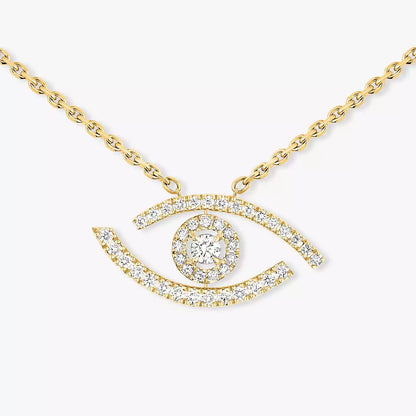 [Aurelle Style]Pave_ Diamond Necklace Lucky Eye