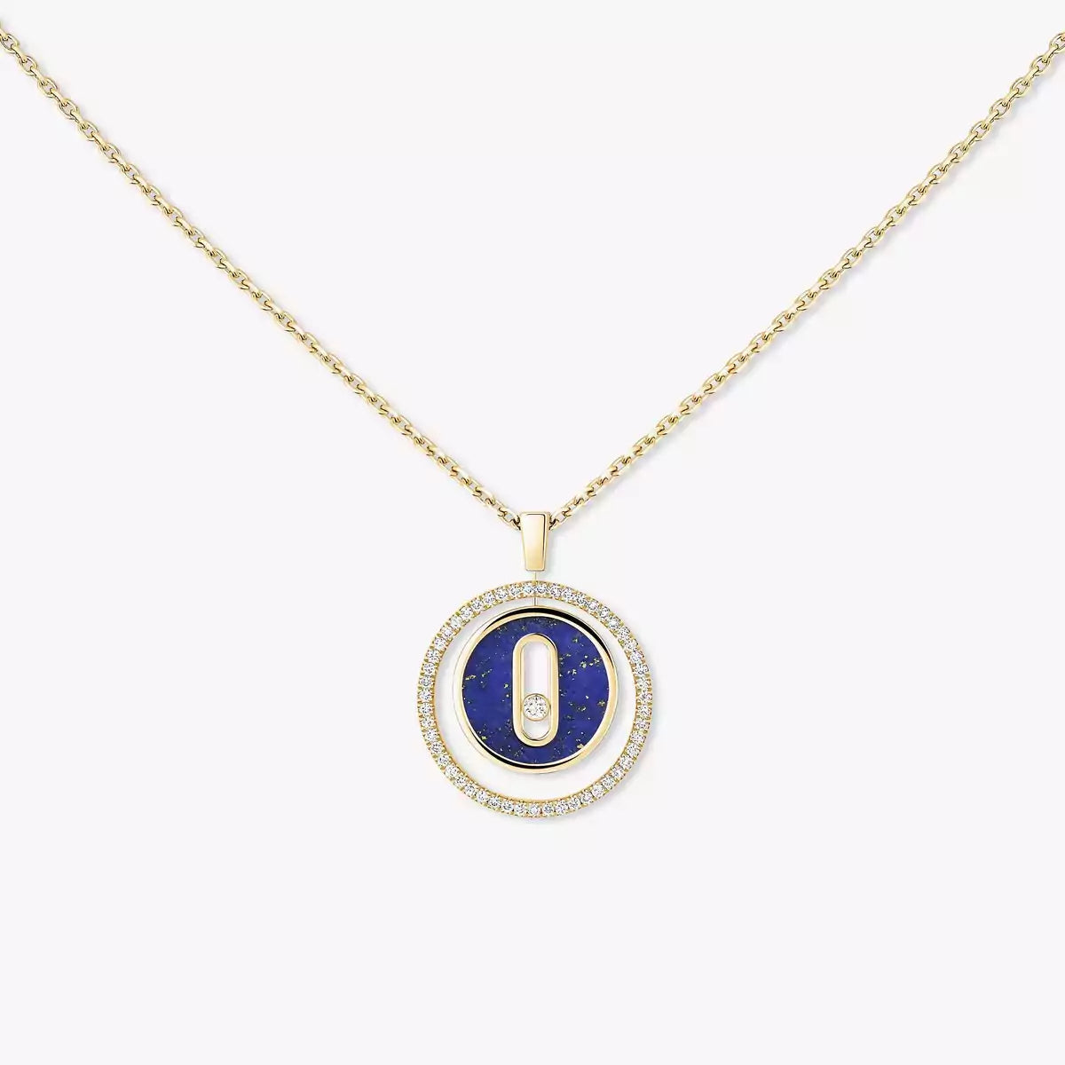 [Aurelle Style]Lucky Move Diamond Necklace in Rose Gold and White Mother-of-Pearl