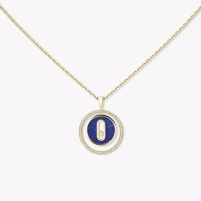 [Aurelle Style]Lucky Move Diamond Necklace in Rose Gold and White Mother-of-Pearl