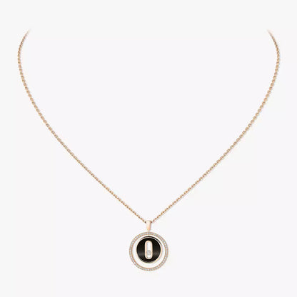 [Aurelle Style]Lucky Move Diamond Necklace in Rose Gold and White Mother-of-Pearl