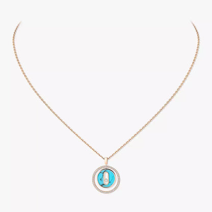[Aurelle Style]Lucky Move Diamond Necklace in Rose Gold and White Mother-of-Pearl