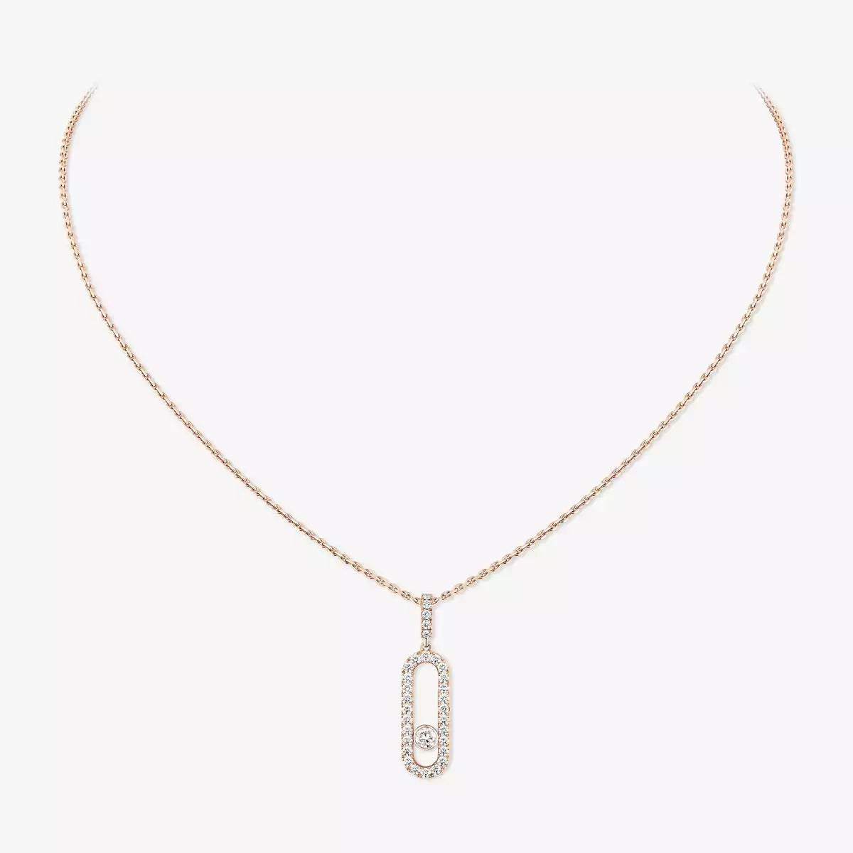 [Aurelle Style]Move Uno Diamond Necklace in Rose Gold