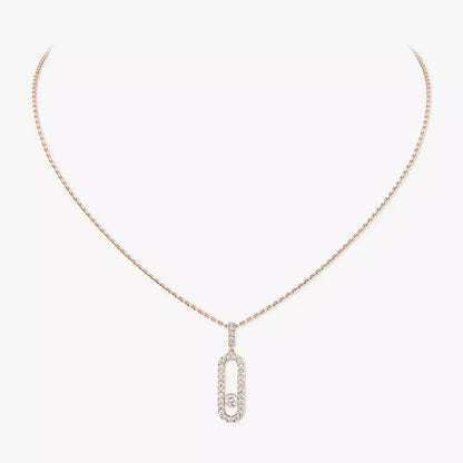 [Aurelle Style]Move Uno Diamond Necklace in Rose Gold