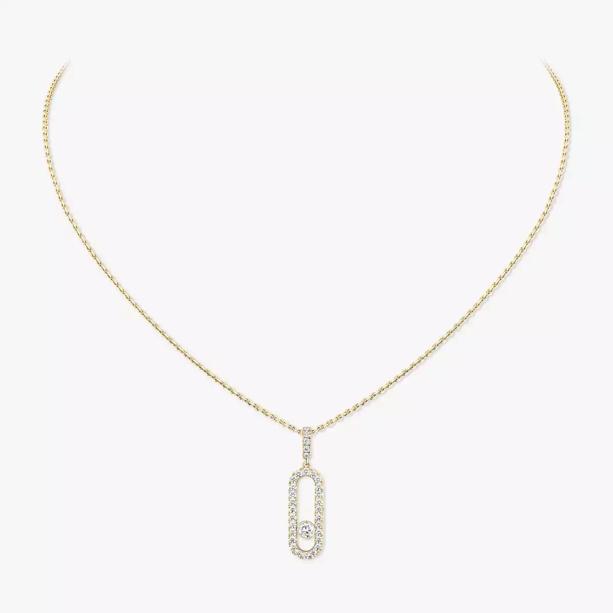 [Aurelle Style]Move Uno Diamond Necklace in Rose Gold