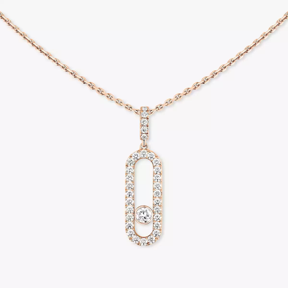 [Aurelle Style]Move Uno Diamond Necklace in Rose Gold
