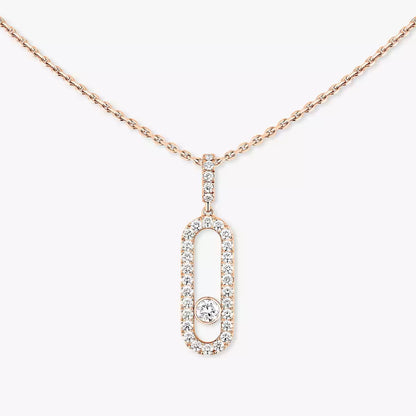 [Aurelle Style]Move Uno Diamond Necklace in Rose Gold