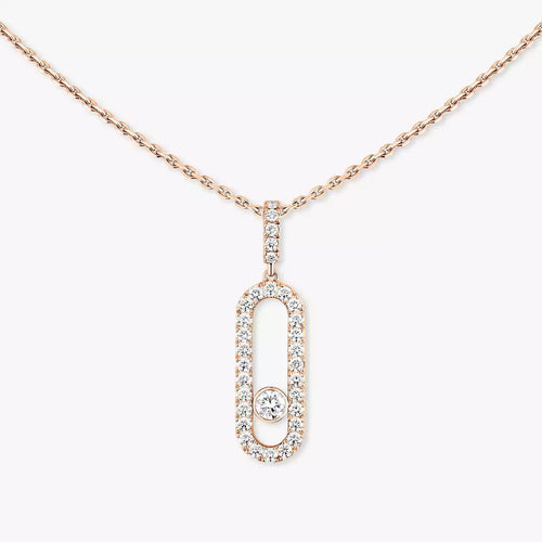 [Aurelle Style]Move Uno Diamond Necklace in Rose Gold