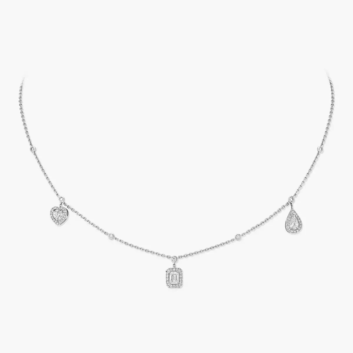[Aurelle Style]My Twin Diamond Necklace in Silver