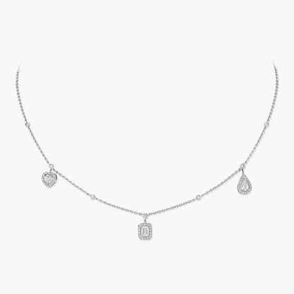 [Aurelle Style]My Twin Diamond Necklace in Silver