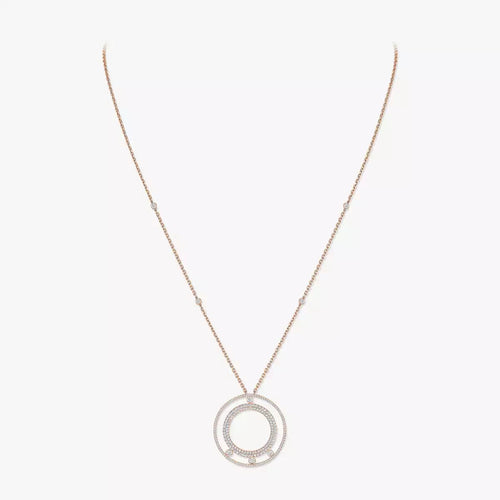 [Aurelle Style]Move Romane Long Pave_-Set Diamond Necklace