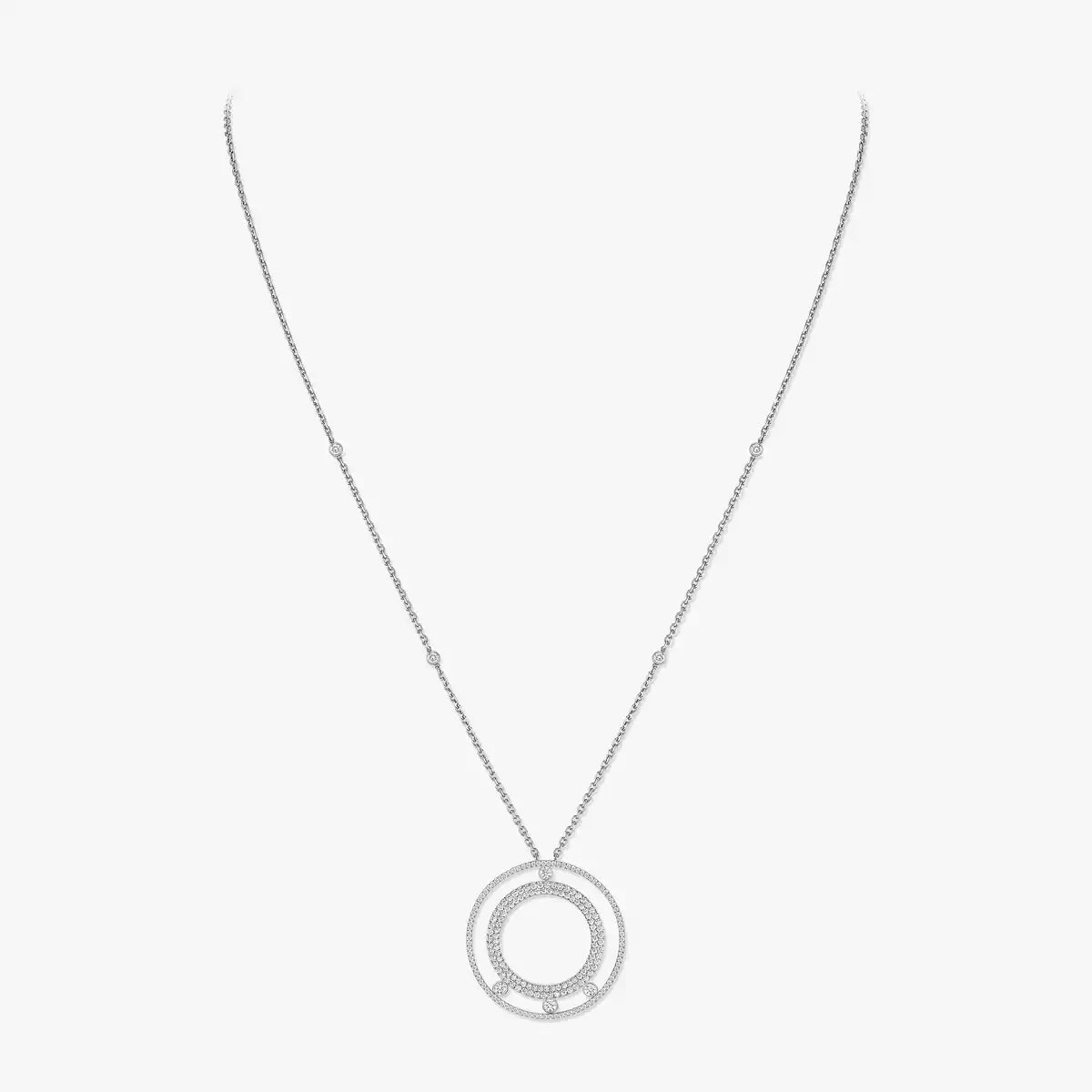 [Aurelle Style]Move Romane Long Pave_-Set Diamond Necklace