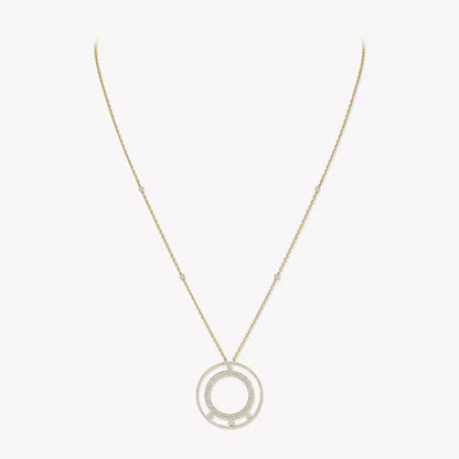 [Aurelle Style]Move Romane Long Pave_-Set Diamond Necklace