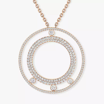[Aurelle Style]Move Romane Long Pave_-Set Diamond Necklace