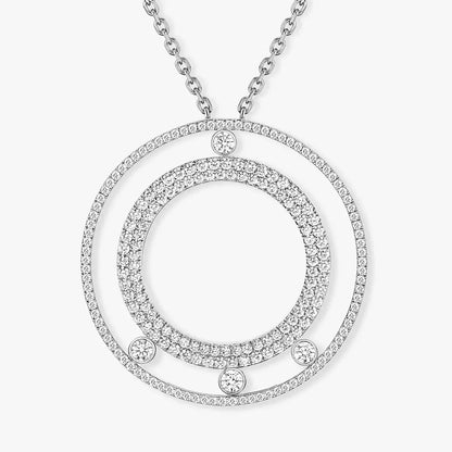 [Aurelle Style]Move Romane Long Pave_-Set Diamond Necklace